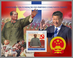 GUINEA BISSAU 2021 MNH Communist Party Of China Mao Zedong Xi Jinping S/S - IMPERFORATED - DHQ2129 - Mao Tse-Tung