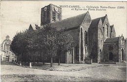 Delcampe - 59   Cassel   -  Collegiale Notre Dame  Et Eglise  Des Peres Jesuites - Cassel