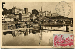 FRANCE CARTE MAXIMUM DU N°449 PAU LE CHATEAU AVEC OBLITERATION PAU 25-8-1939 BASSES PYRENEES  (1er JOUR) - 1930-1939