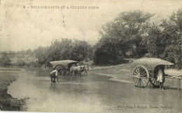 Siam Thailand, Bullock Carts At A Country Ford (1929) Antonio No. 8 Postcard - Thaïland