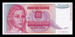 Yugoslavia 1000000000 Dinara 1993 Pick 126 SC UNC - Joegoslavië