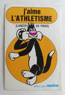 AUTOCOLLANT MENIER TITI ET GROSMINET N°4 J'AIME L'ATHLETISME 1976 - Stickers