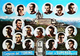 ► Cpsm Football I  Campioni Del TORINO Caduti A SUPERGA -  Catastrophe Aérienne Survenue Le 4 Mai 1949 - Ongevalen