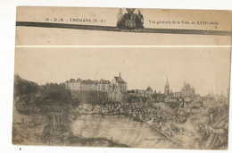 CPA, D.79, N°38 ,Thouars ,Vue Générale De La Ville Au XVII è Siècle, Ed. D. B. - Thouars