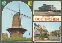 Doetinchem, Groeten Uit D. (met Stempel Filatelieloket) (Een Raster Op De Kaart Is Veroorzaakt Door Het Scannen) Molen - Doetinchem