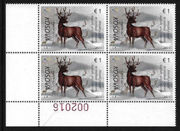 KOSOVO / KOSOVA REPUBLIC  -EUROPA 2021 -ENDANGERED NATIONAL WILDLIFE"-  SPECIAL STAMP 1,00 € En BLOCK Of 4 - CH + Nº - 2021