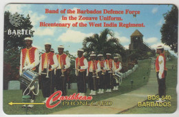 BARBADOS - Band Of The Barbados Defence Force, 40 Bds$, CN:16CBDB , Normal Zero: "0", Used - Barbados