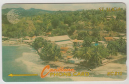 SAINT LUCIA - Coastline (With Logo), 10 EC$, CN:9CSLA , Normal Zero: "0", Tirage 30.000, Used - St. Lucia