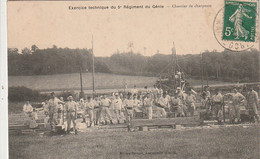 *** 51 ***  MILITARIA - Exercice Technique Du 5 Eime Régiment Du Génie  Chantier De Charpente - Manoeuvres