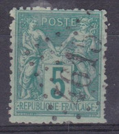 FRANCE - CACHET JOUR DE L'AN GC 4615 SUR 75 TYPE SAGE COTE 7 EUR - Gebraucht