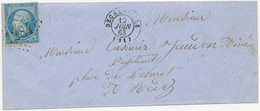 FRANKREICH "1284" Selt. Nummernstempel (grosse Ziffern) U. K2 "DECAZEVILLE / (11)" A. Kab.-Bf M 20 C Kaiser Napoleon III - 1862 Napoléon III