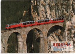FILISUR Bernina-Express Der Rhätischen Bahn Auf Dem Landwasser-Viadukt - Filisur