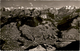 Niesenbahn, Blick Vom Niesenkulm: Reichenbach, Kiental (14802) - Phot. Gyger - Reichenbach Im Kandertal