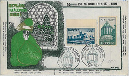 37107  - TURKEY - POSTAL HISTORY : FDC COVER 1957 - KONYA  Architecture MOSQUE - Storia Postale