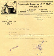 1935 Zeer Mooie Hoofding Savonnerie Française G.F. SIMON - F.O. KROON Amsterdam West Hoofdweg - AKRU - GFS - Pays-Bas