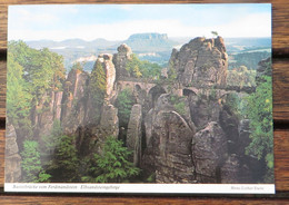 AK Basteibrücke Vom Ferdinandstein, Elbsandsteingebirge, Nicht Gelaufen - Bastei (sächs. Schweiz)