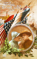 ►Cpa  Patriote Franco-American Friendship - Amitiée Franco-Américaine - FRIENDS FOR EVER - Guerre 1914-1919 - Sonstige & Ohne Zuordnung