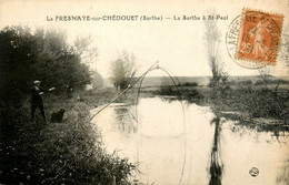 La Fresnaye Sur Chedouet * La Sarthe à St Paul * Pêche Au Carrelet * Pêcheur - La Fresnaye Sur Chédouet