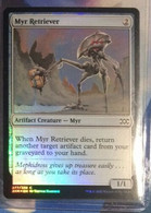 Magic The Gathering DOUBLE MASTERS FOIL MYR RETRIEVER NEW MTG Sleeve Toploader - Sonstige & Ohne Zuordnung