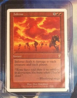 Magic The Gathering 8th EDITION INFERNO WHITE BORDER Good Condition MTG Sleeve Toploader - Autres & Non Classés