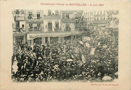 Montpellier * Manifestation Viticole Le 9 Juin 1907 * Défilé Dans La Rue * Fête Foire - Montpellier