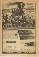 Catalogue E And H IRON HORSE 1972 December Digest AHM Bachmann N HO GEM - Engels