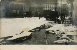 Montpellier * Carte Photo * Rue De La Ville Sous La Neige * Camion Camionnette - Montpellier