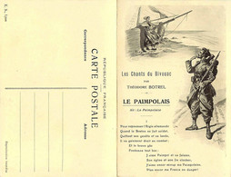 WW1 Guerre 14/18 War * CPA Double Illustrateur Edick 1916 * Les Chants Du Bivouac Th. BOTREL Le Paimpolais Paimpol - Oorlog 1914-18