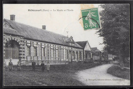 CPA 27 - Hébécourt, La Mairie Et L'Ecole - Hébécourt