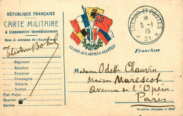 Théodore BOTREL Botrel Dédicace * Carte Postale Militaire * FM Franchise Militaire Trésor Et Postes 21 Ww1 Guerre - Other & Unclassified