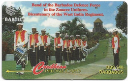 Barbados - C&W (GPT) - Forces Band - 88CBDA (Crossed Ø), 1996, Used - Barbados (Barbuda)