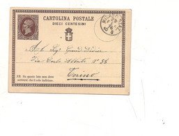 4122) Intero Postale 10c Cartolina 1876 Milano Stazione Torino - Ganzsachen