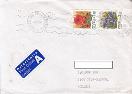 FLOWERS STAMPS ON COVER, 1994, SWEDEN - Cartas & Documentos