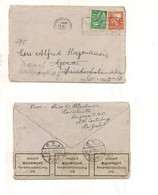 4138) NEW ZELAND 1936 Cover To Germany 2 Stamps GERA ZOLLAMTLICH - Briefe U. Dokumente