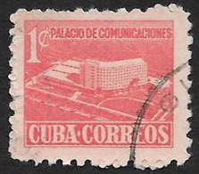 CUBA  1957 -   YT  447 - Palais Des Communications   - Oblitéré - Gebraucht