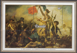 Rwanda 1982 - Philexfrance '82: Painting By E. Delacroix: Liberty Leading The People - Mi Block 98 (1193) ** MNH - Franz. Revolution
