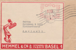 Schweiz - Basel - Beleg Mit Werbung-Firmen-Frankiermaschinen-Stempel, Gelaufen 1946 - Postage Meters
