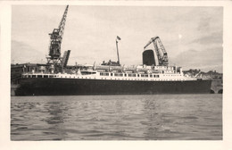 VILLE DE MARSEILLE * Carte Photo * Bateau Cargo Paquebot Commerce Marchande ? Compagnie Générale Transatlantique CGT - Commerce