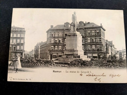 BELGIQUE Namur La Statue De Léopold I  Circulée  12/1904 - Namur