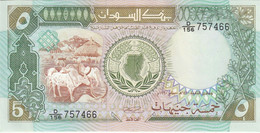 SUDAN 5 POUND 1990 P- 40c UNC - Sudan