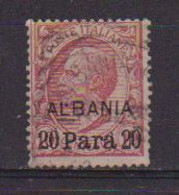 REGNO D'ITALIA LEVANTE 1907  EMISSIONI PER LA SOLA ALBANIA  SOPRASTAMPATO" ALBANIA"SASS.8 USATO VF - Albania