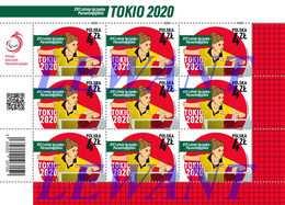 2021.07.15. XVI Paralympic Summer Games TOKYO 2020 - Table Tennis - MNH Sheet - Unused Stamps