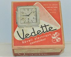 ANCIENNE BOITE CARTON REVEIL VEDETTE ELECTRIQUE CONTACTEUR Avec Notice Vide XXe SANS REVEIL COLLECTION - Wekkers