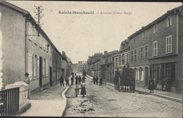 CPA CP Marne 51 Ste Sainte Menehould Avenue Victor Hugo Attelage Belle Animation 16 2 1917 - Sainte-Menehould