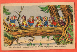 CAG-14 Blanche-Neige Et Les Sept Nains, No 8 Les Nains Regagnent Leur Maison .Circulé Sous Enveloppe - Fairy Tales, Popular Stories & Legends