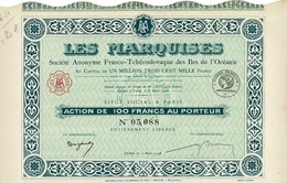 Titre Ancien - Société Anonyme Franco-Tchécoslovaque Des ILes De L'Océanie - Titre De 1928 - - Otros & Sin Clasificación