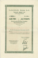 Titre Ancien - Lederfabrik Alpina A.G. - Tanerie Alpina S.A. - Titre De 1928 - - Textil