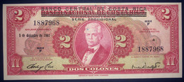 AUNC Costa Rica Banknote 2 Colones  P235 ( 12/05/1967) - Costa Rica