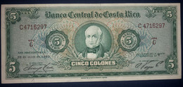 XF Costa Rica Banknote 5 Colones  P228 ( 05/29/1967) - Costa Rica