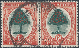 SOUTH AFRICA - AFRIQUE DU SUD ,1926 -1927 Definitives,In Pairs 6P,Perf 14¾ X 14¼,Used - Nouvelle République (1886-1887)
